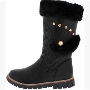 Black Winter Statement Boots Vegan Leather